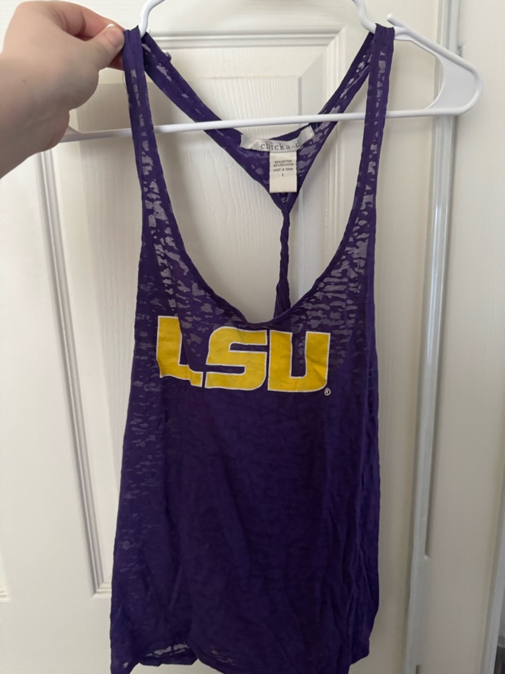 Chicka-d Women's LSU Purple Tank Top
